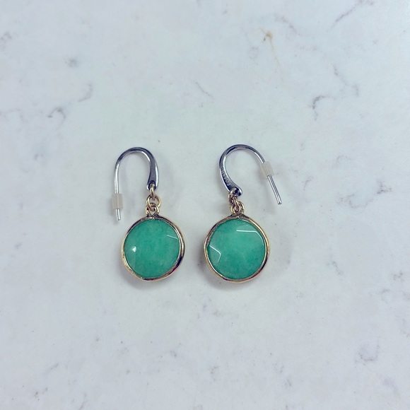 💛💚Fossil Green and Gold Earrings 💛💚 - Picture 2 of 2